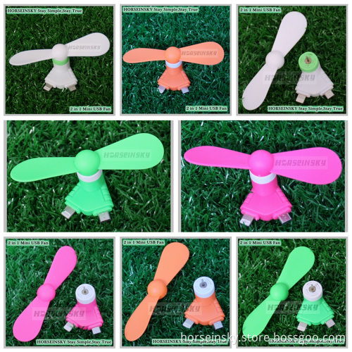 Personalized Logo Mini Fan Wholesale Mobile Phone Micro USB Fan for IOS and Android